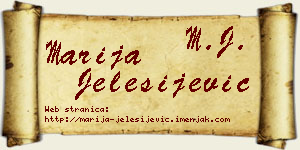 Marija Jelesijević vizit kartica